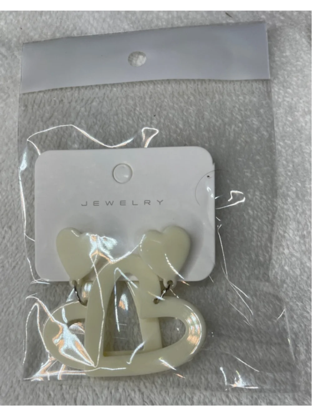 3-Jewelry Heart Earrings Set of Red, Pink, White New!